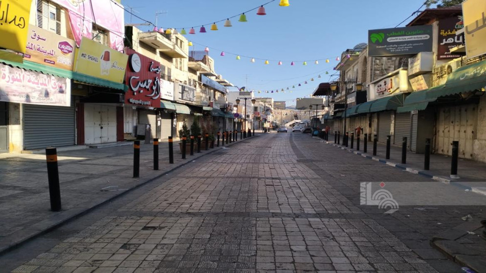 الضفة الغربية المحتلة إضراب شامل في الأراضي الفلسطينية تنديدا بالعدوان الإسرائيلي على قطاع غزة